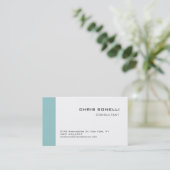 Chic Witte Blauwe Trendy Visitekaartje (Staand voorkant)