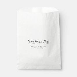 Chic Witte Favor Zak Aangepast voor Uw Evenement Bedankzakje