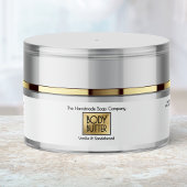 Chic Witte Gouden Body Butter Pot Label 