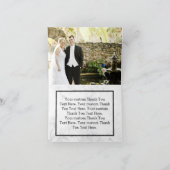 Chic Witte & Grijze Marmeren Trouw Dank Je Bedankkaart (Binnen)