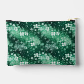 Chic Witte Groene Shamrocks & Stippen op Donkergro Etui (Achterkant)