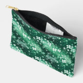 Chic Witte Groene Shamrocks & Stippen op Donkergro Etui (Open)