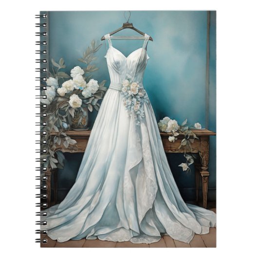 Chic witte jurk bruiloft notitieboek (Voorkant)