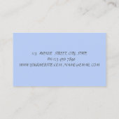 Chic Witte Lotus Blauw Visitekaartje (Achterkant)