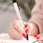 Chic Witte Marmer Agate Roze Gouden Glitter Zakeli Zwarte Inkt Pen