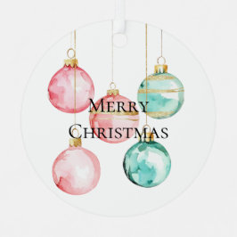 Chic Witte Munt Roze Gouden Kerst Ornamenten