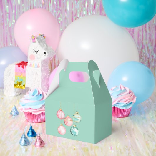 Chic Witte Munt Roze Gouden Kerst Ornamenten Bedankdoosjes (Feest)