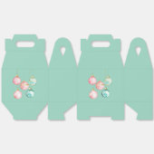 Chic Witte Munt Roze Gouden Kerst Ornamenten Bedankdoosjes (Ongevouwen)