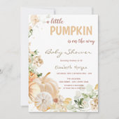 Chic Witte Pompoenen Bloemen Kaart (Voorkant)