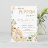 Chic Witte Pompoenen Bloemen Kaart (Staand voorkant)