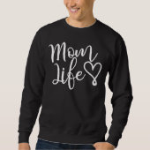 Chic Witte Script Moeder Leven Hart Trui (Voorkant)