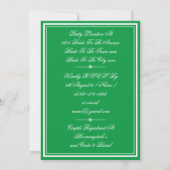 Chic Witte Script op Smaragdgroene Koppels Shower Kaart (Achterkant)