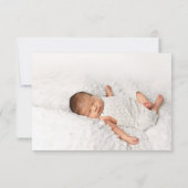 Chic Witte Zes Foto Baby Shower Bedankt (Achterkant)
