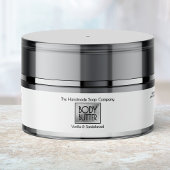 Chic Witte Zilveren Body Butter Pot Label
