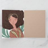 Chic Woman Plant Lover Blogger Kaart (Binnen)