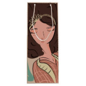 Chic Woman Plant Lover Blogger Wijn Cadeautas (Achterkant)