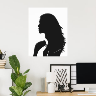 Chic Woman Profile – Minimalistische hedendaagse k Poster
