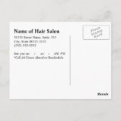 Chic Woman Roze en Zwart Zebra Haar Afspraak Briefkaart (Achterkant)