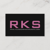 Chic Woman's roze and Black Elegant Professional Visitekaartje (Achterkant)