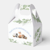 Chic Woodland Animal Baby Boy Shower Favor Box Bedankdoosjes (Achterkant)