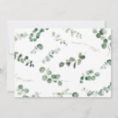 Chic Woodland Animals Greenery 1st Birthday Foto  Bedankkaart (Achterkant)