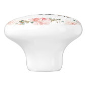Chic Woodland Animals Pastel Blush Floral Gold Keramische Knop (Zijkant)