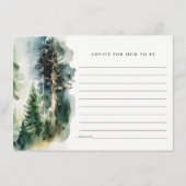Chic Woodland Forest Advice voor Baby shower Informatiekaartje (Voorkant)
