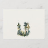 Chic Woodland Forest Advice voor Baby shower Informatiekaartje (Achterkant)