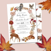 Chic Woodland Forest Animals Neutraal Baby shower Kaart