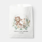 Chic Woodland Forest Animals Neutral Baby Verjaard Bedankzakje (Voorkant)