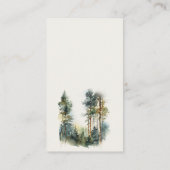 Chic Woodland Forest Display Shower Baby shower Informatiekaartje (Achterkant)