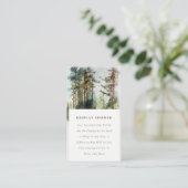 Chic Woodland Forest Display Shower Baby shower Informatiekaartje (Staand voorkant)