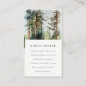 Chic Woodland Forest Display Shower Baby shower Informatiekaartje (Voorkant)