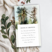 Chic Woodland Forest Display Shower Baby shower Informatiekaartje