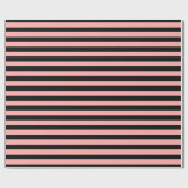 CHIC WRAPPING PAPER_04 BLUSH PINK/BLACK STRIPES CADEAUPAPIER (Vlak)