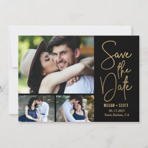 Chic Writing BEWERKBARE KLEUR Save The Date Kaart