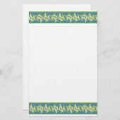 Chic Writing Paper: Lilies of the Valley, Blue Briefpapier (Voorkant / Achterkant)
