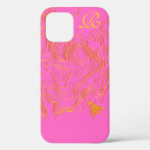 Chic Yellow bee Monogram Hoesje-ate iPhone Case (Achterkant)