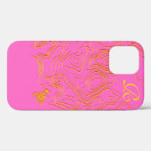 Chic Yellow bee Monogram Hoesje-ate iPhone Case (Achterkant (horizontaal))