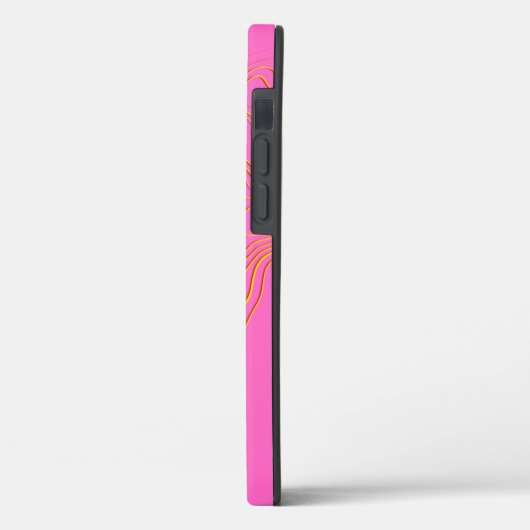 Chic Yellow bee Monogram Hoesje-ate iPhone Case (Achterkant / Links)