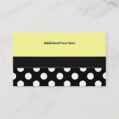 Chic Yellow & Black Custom Bakery Visitekaartje (Achterkant)