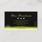 Chic Yellow Black gradiënt Sparkle Jewelen toevoeg Visitekaartje (Achterkant)