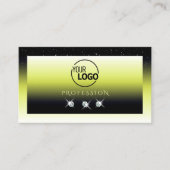 Chic Yellow Black Ombre Sparkle Diamonds met Logo Visitekaartje (Voorkant)
