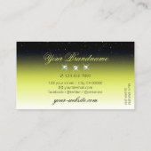 Chic Yellow Black Ombre Sparkle Diamonds Stijlvol Visitekaartje (Achterkant)