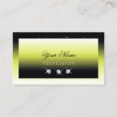 Chic Yellow Black Ombre Sparkle Diamonds Stijlvol Visitekaartje (Voorkant)