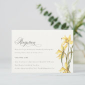 Chic Yellow Daffodil Waterverf Weddenschappen Informatiekaartje (Staand voorkant)