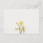 Chic Yellow Daffodil Waterverf Weddenschappen Informatiekaartje (Achterkant)