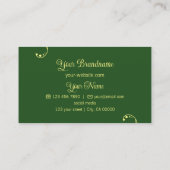 Chic Yellow en Green Ornamental met  Logo Visitekaartje (Achterkant)