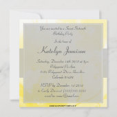 Chic Yellow en grijze bloemkool zoete zestien verj Kaart (Achterkant)