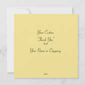 Chic Yellow Explosion Waterverf Stip Rode tekst Bedankkaart (Achterkant)